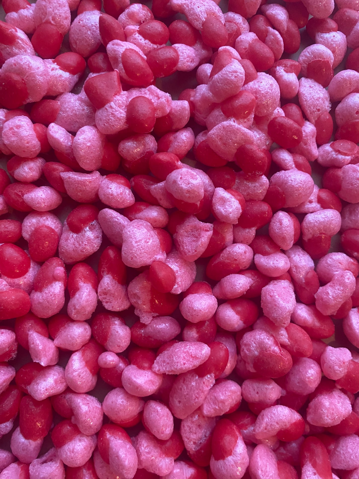 Freeze-dried cinnamon candies.